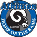 Atkinson Elementary Home of the Rams logo